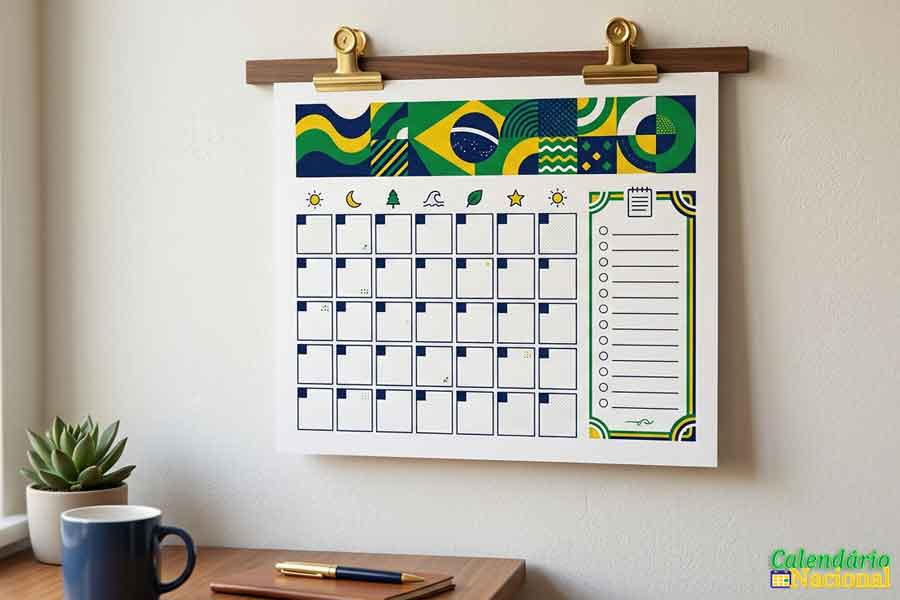 Calendário para Imprimir em PDF: Gerador Mensal e Anual Grátis