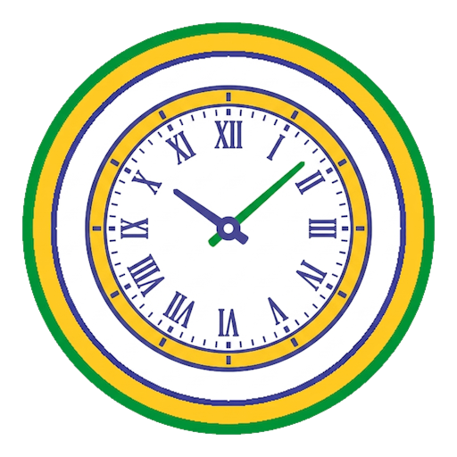 Hora certa ajustável calendário nacional